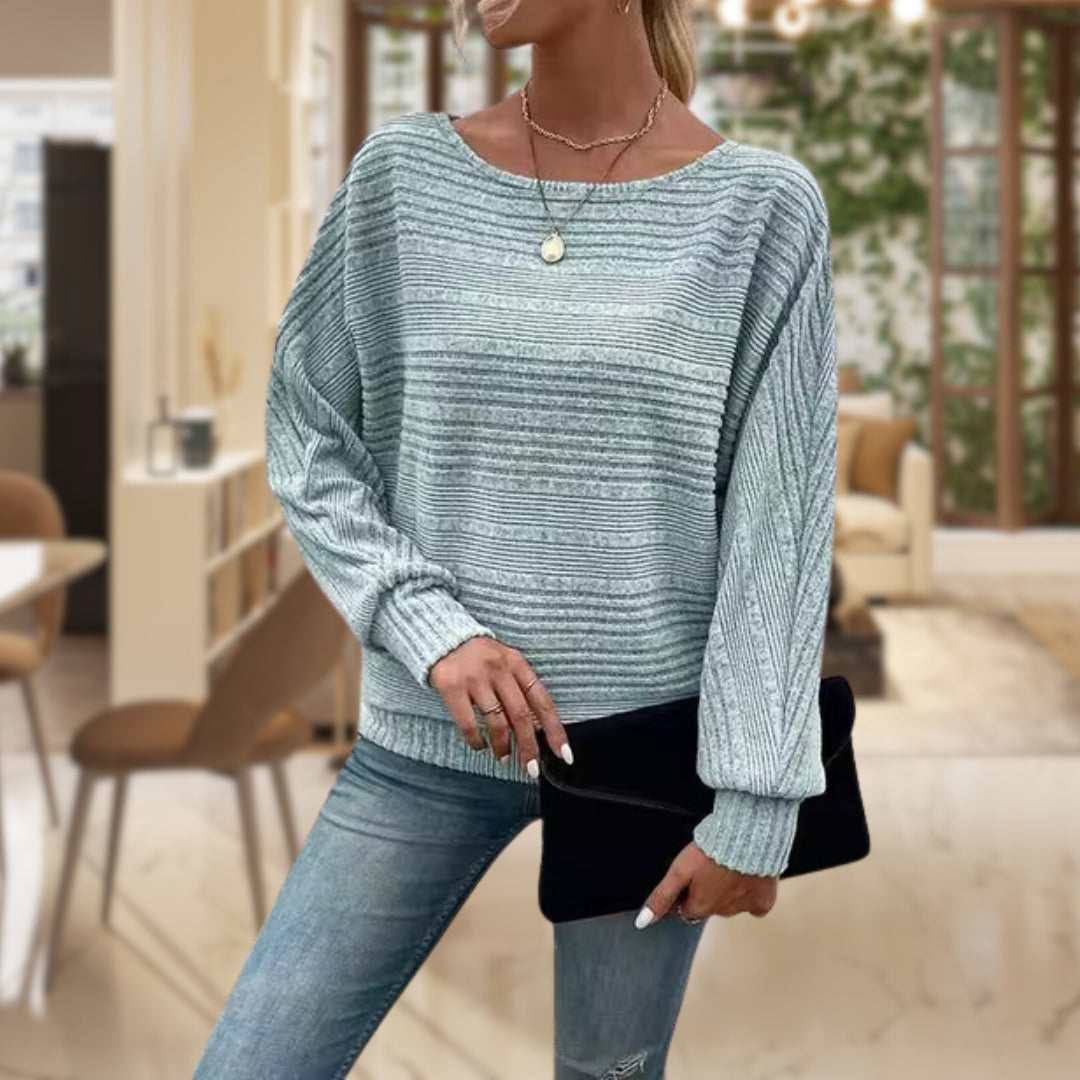 Ynez - Casualowy sweter z okrągłym dekoltem dla kobiet
