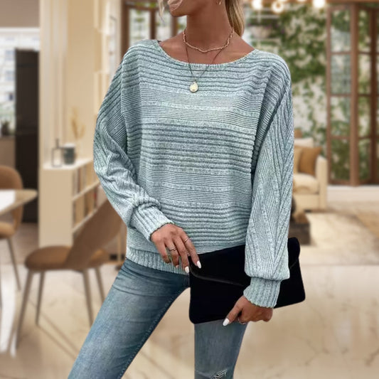 Ynez - Casualowy sweter z okrągłym dekoltem dla kobiet