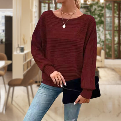 Ynez - Casualowy sweter z okrągłym dekoltem dla kobiet