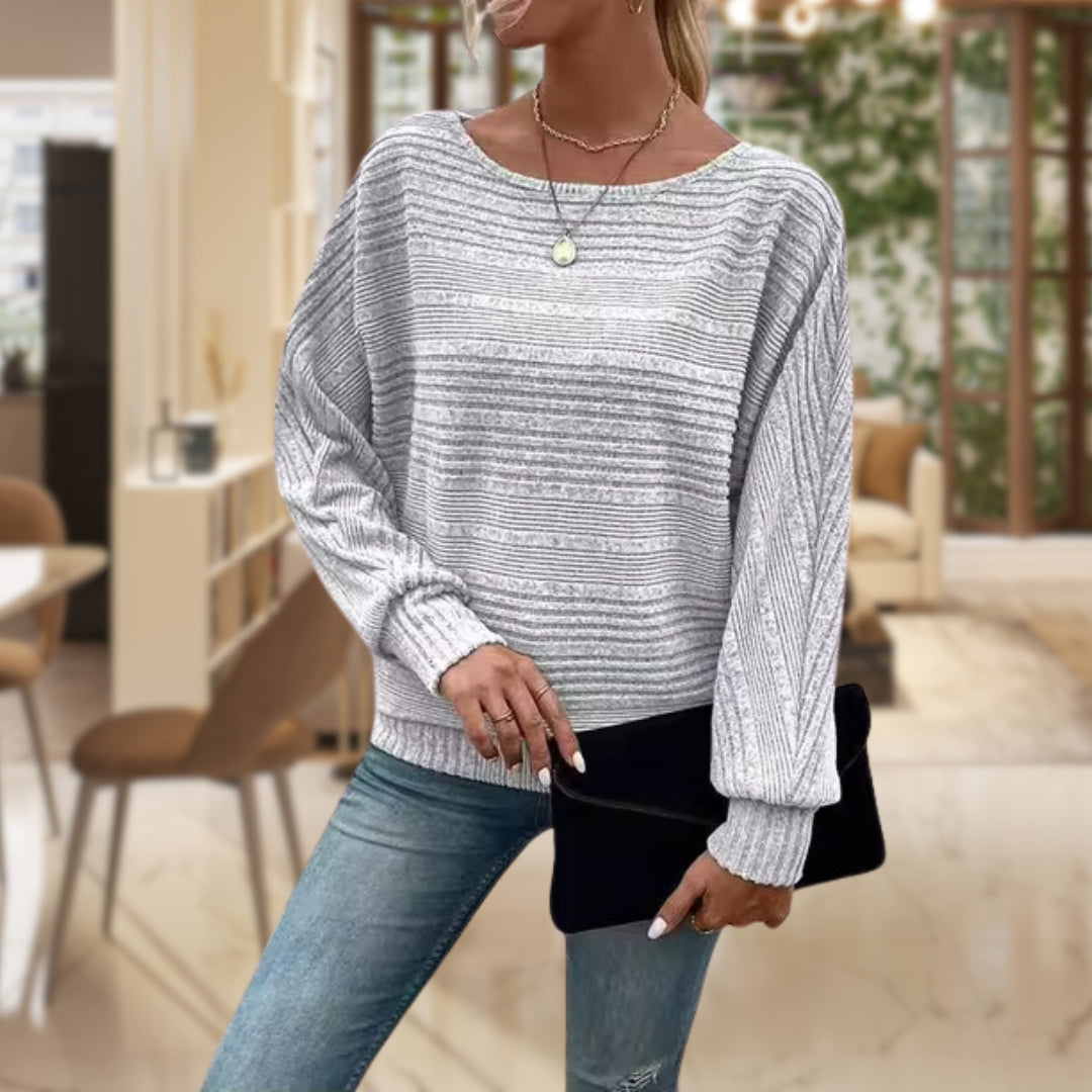 Ynez - Casualowy sweter z okrągłym dekoltem dla kobiet
