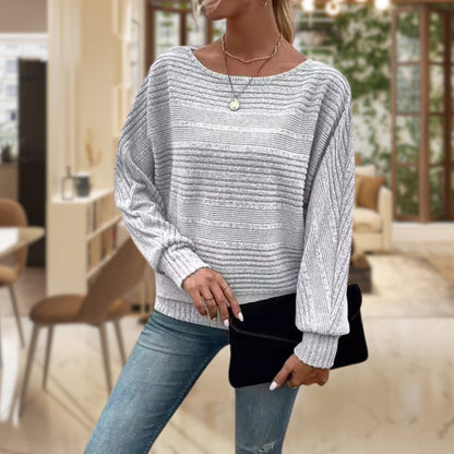 Ynez - Casualowy sweter z okrągłym dekoltem dla kobiet