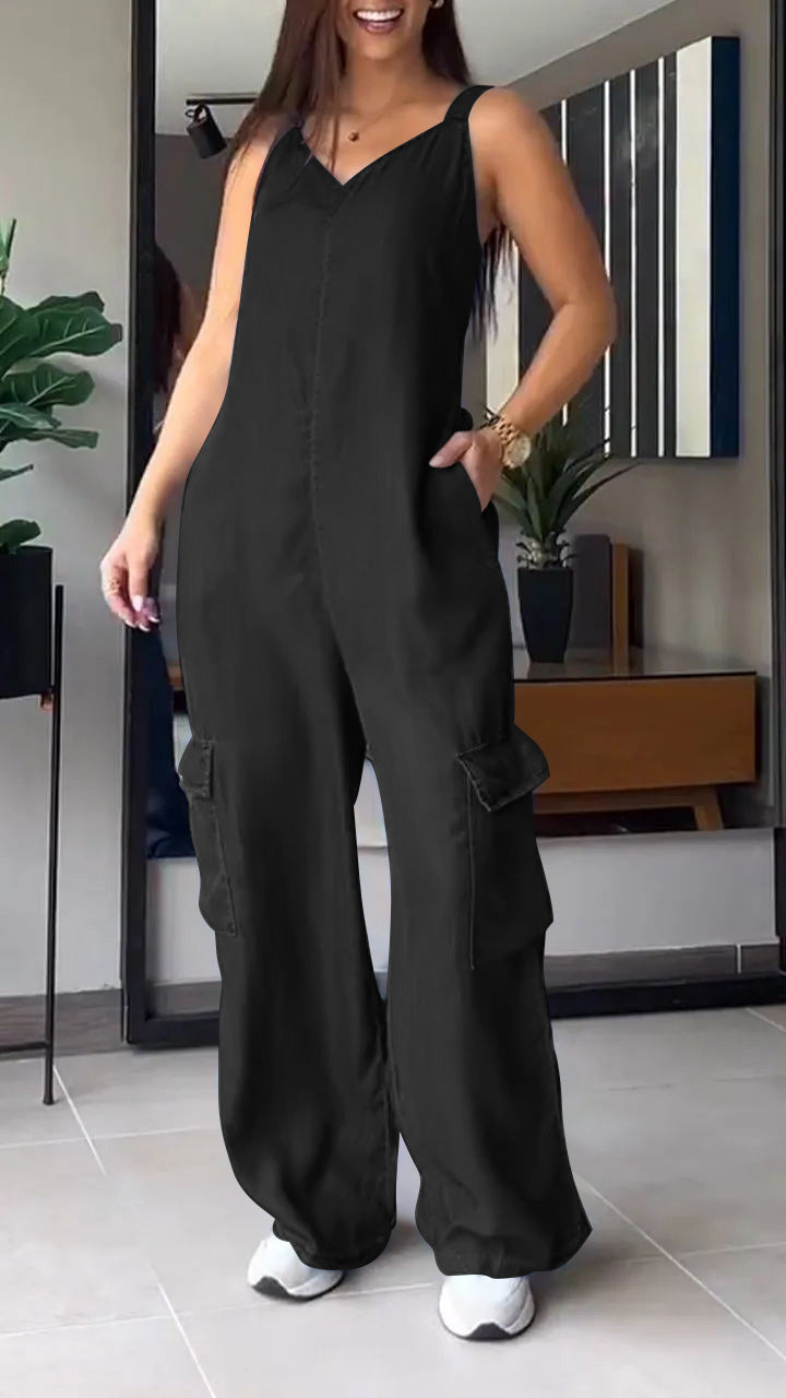 Ileana - Seksowny dżinsowy kombinezon