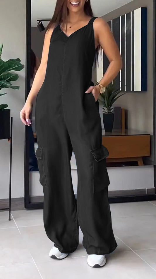Ileana - Seksowny dżinsowy kombinezon