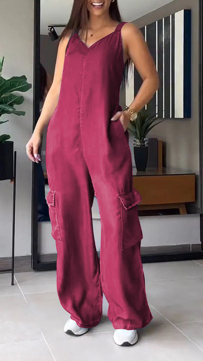 Ileana - Seksowny dżinsowy kombinezon