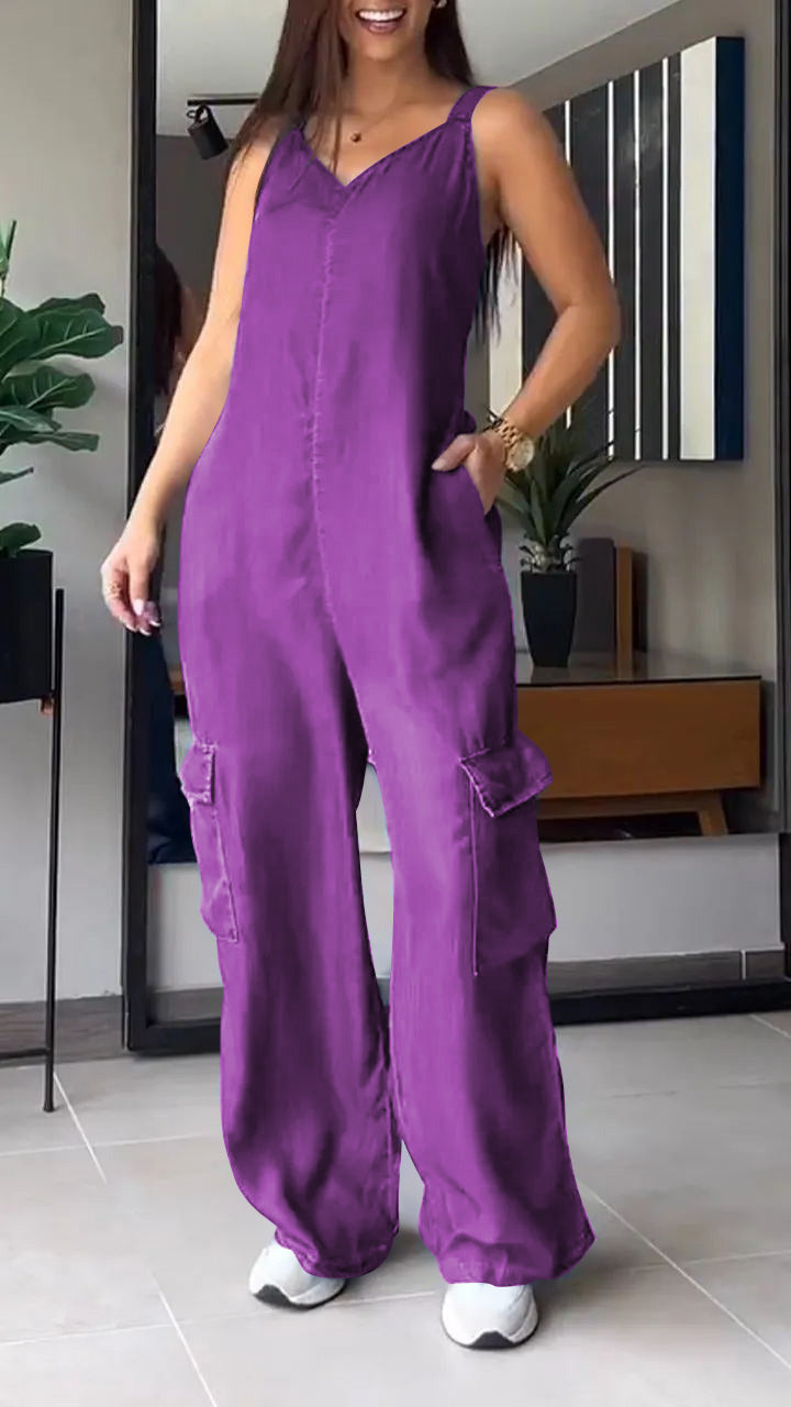 Ileana - Seksowny dżinsowy kombinezon