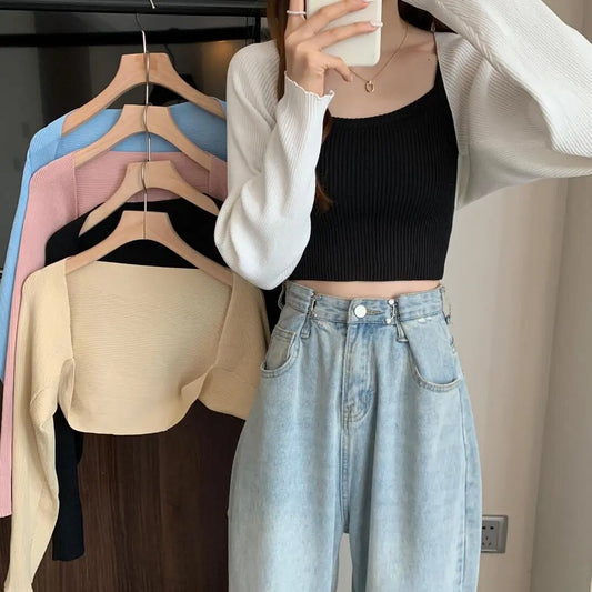 Tamika Cardigan | Dzianinowy krótki kardigan Bolero