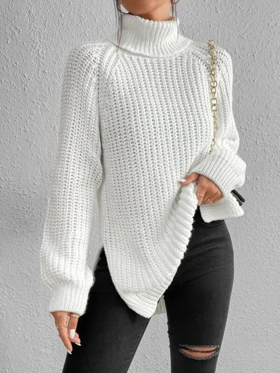 Ava - Stylowy sweter z golfem z dzianiny dla kobiet