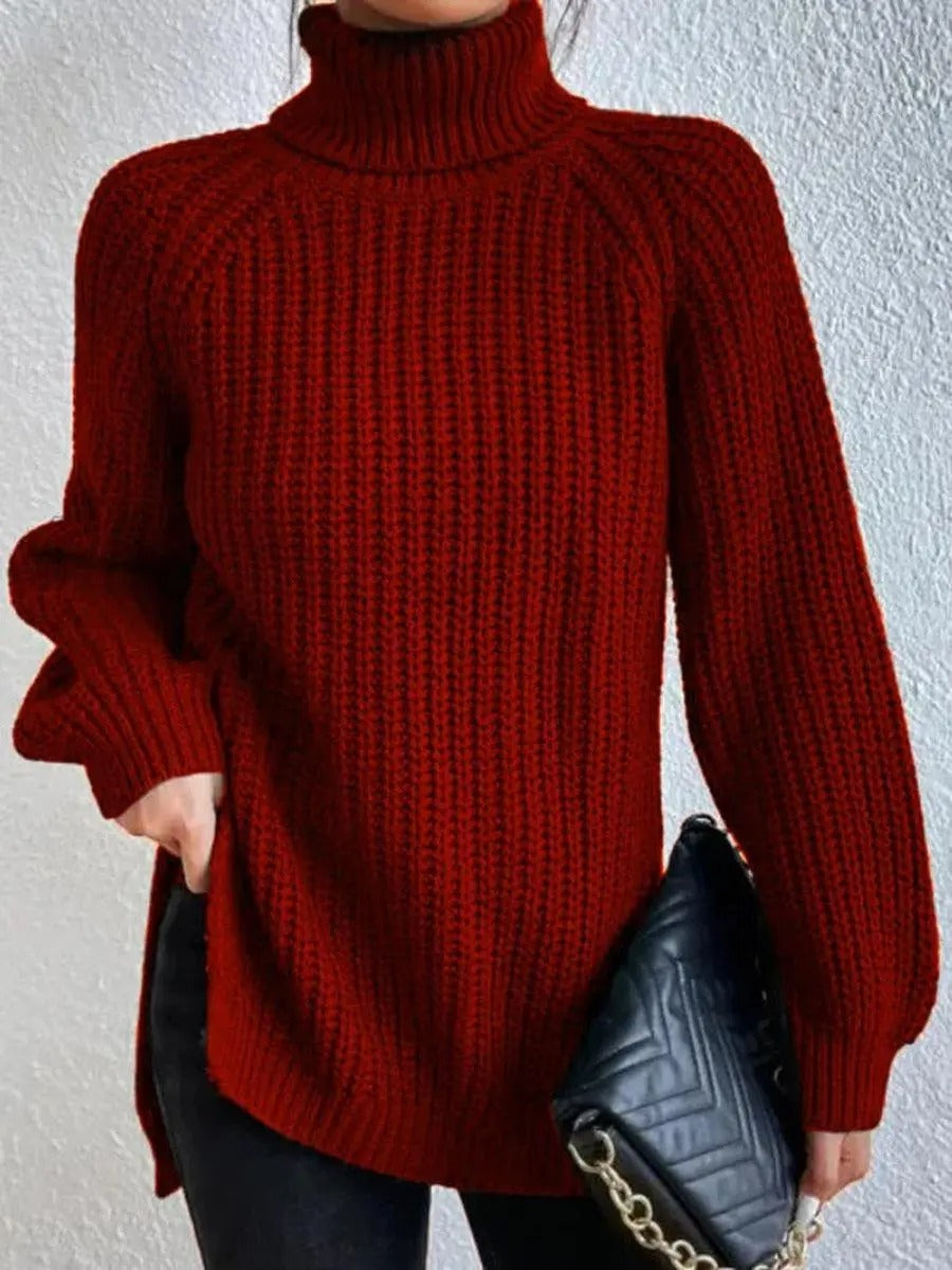 Ava - Stylowy sweter z golfem z dzianiny dla kobiet