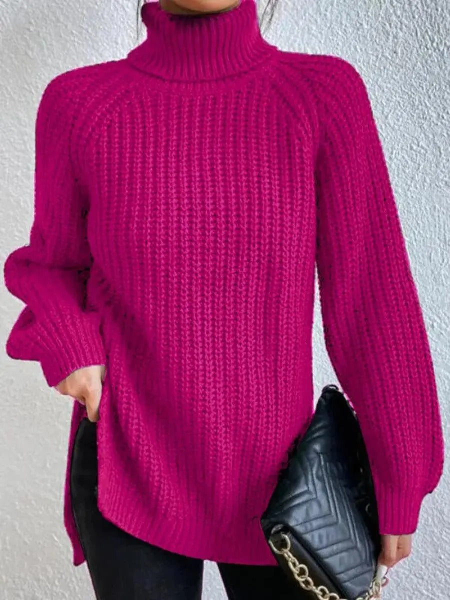 Ava - Stylowy sweter z golfem z dzianiny dla kobiet
