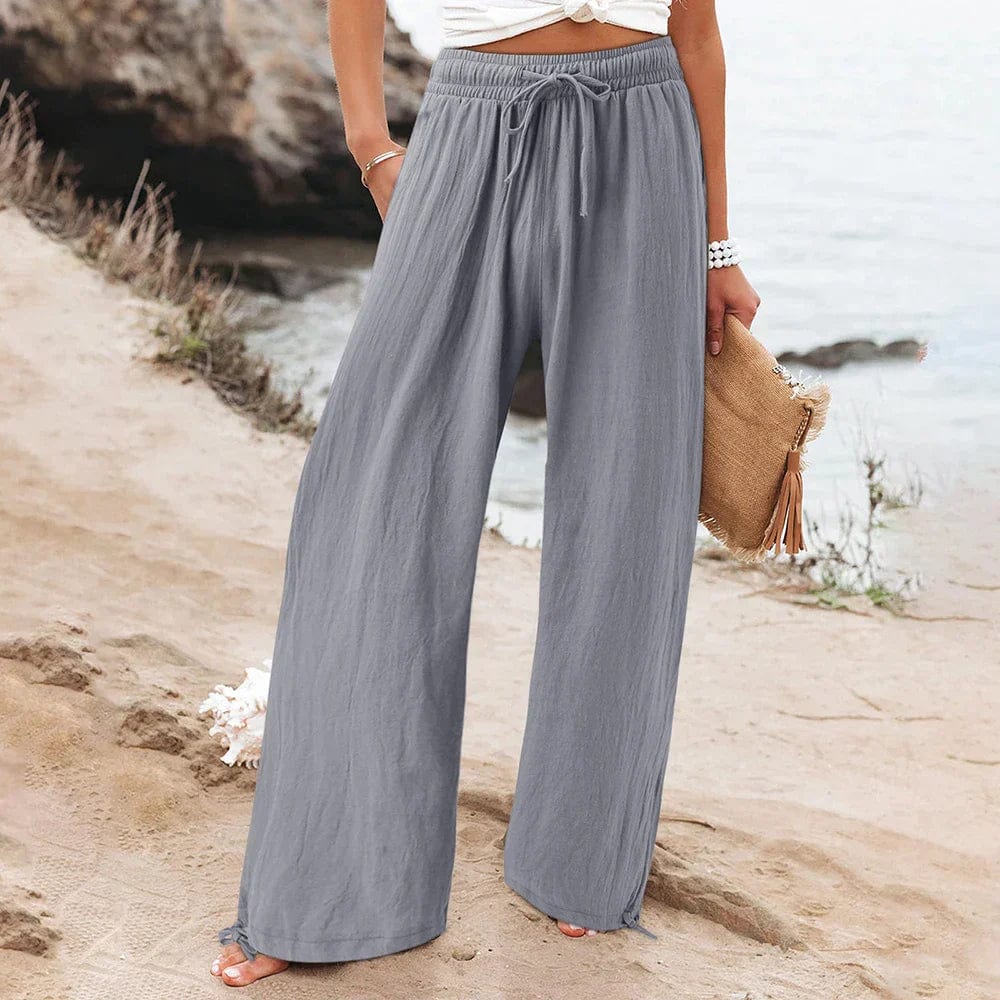 Mathilde - lniane spodnie damskie w stylu casual