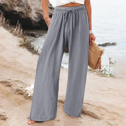 Mathilde - lniane spodnie damskie w stylu casual