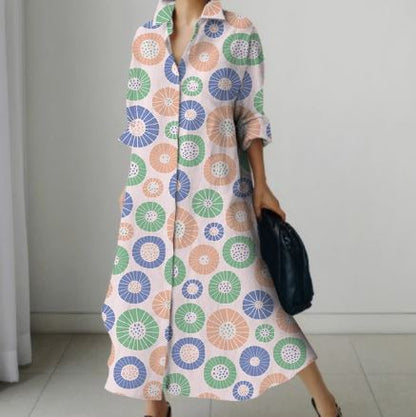 Nancy - Elegancka sukienka koszulowa dla kobiet