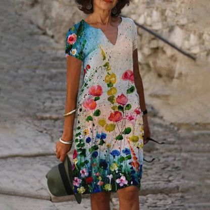 Louise - Lekka bawełniana sukienka z eleganckim wzorem