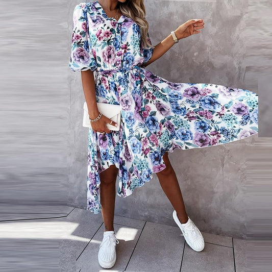 "Fiorela" designerska sukienka z szyfonu