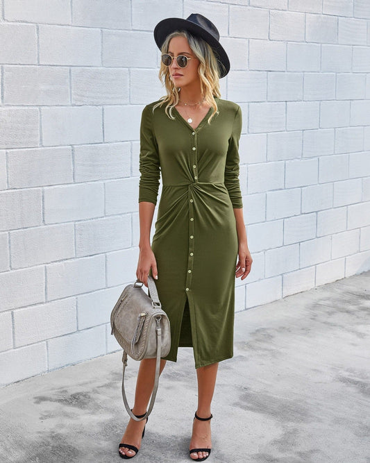 "Nita" Elegancka sukienka midi
