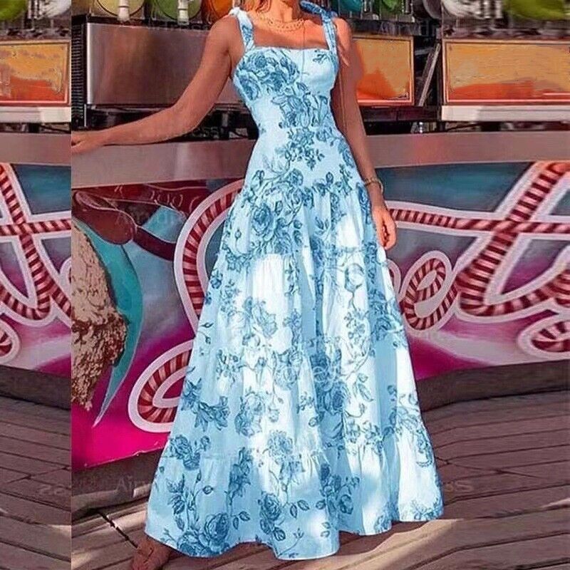 Claudia - Sukienka maxi z kwiatowym nadrukiem
