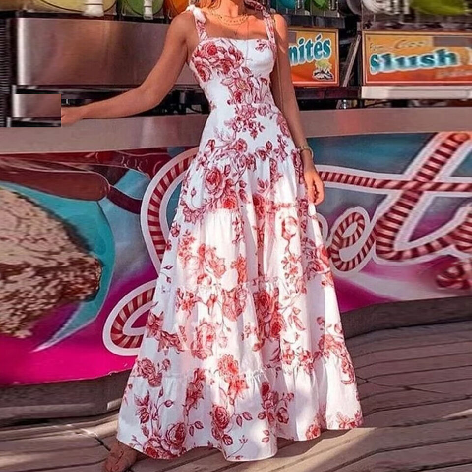 Claudia - Sukienka maxi z kwiatowym nadrukiem
