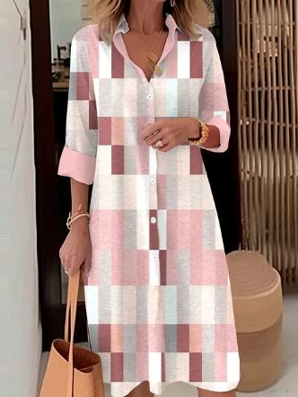 Barbara - Elegancka sukienka koszulowa
