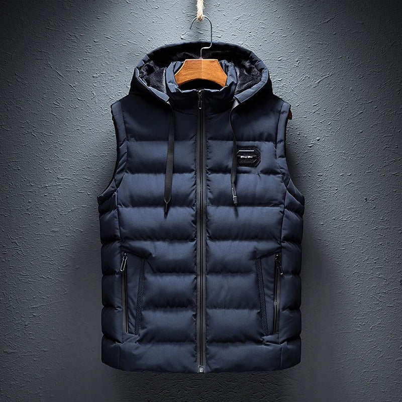 Boudin Bodywarmer | Casualowy bezrękawnik z kapturem dla mężczyzn