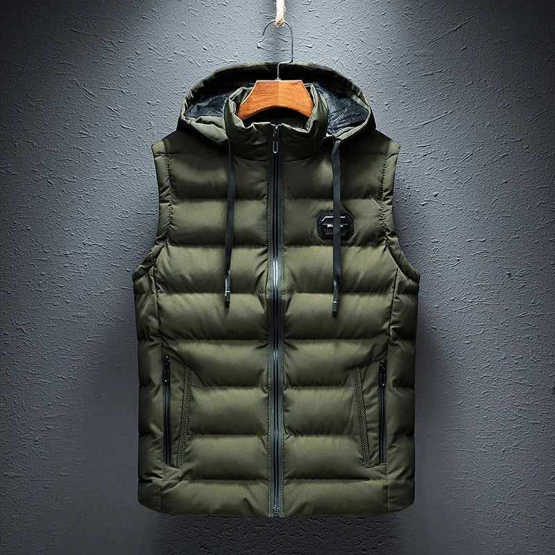 Boudin Bodywarmer | Casualowy bezrękawnik z kapturem dla mężczyzn