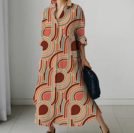 Nancy - Elegancka sukienka koszulowa dla kobiet