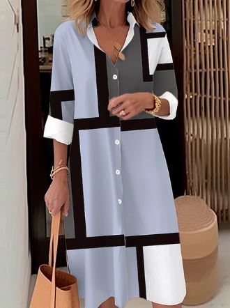 Anna - Elegancka sukienka koszulowa