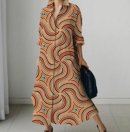 Nancy - Elegancka sukienka koszulowa dla kobiet