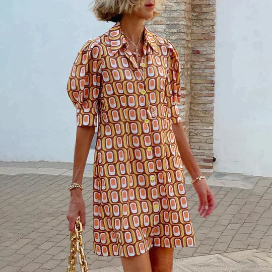 Gloria - Mini sukienka z bufiastymi rękawami